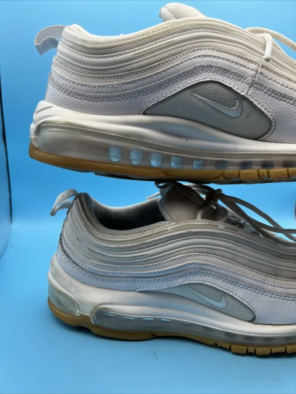 Men’s Nike Sneakers Air Max 97 ‘White / Gum’ Size 9 EUC DJ2740–100